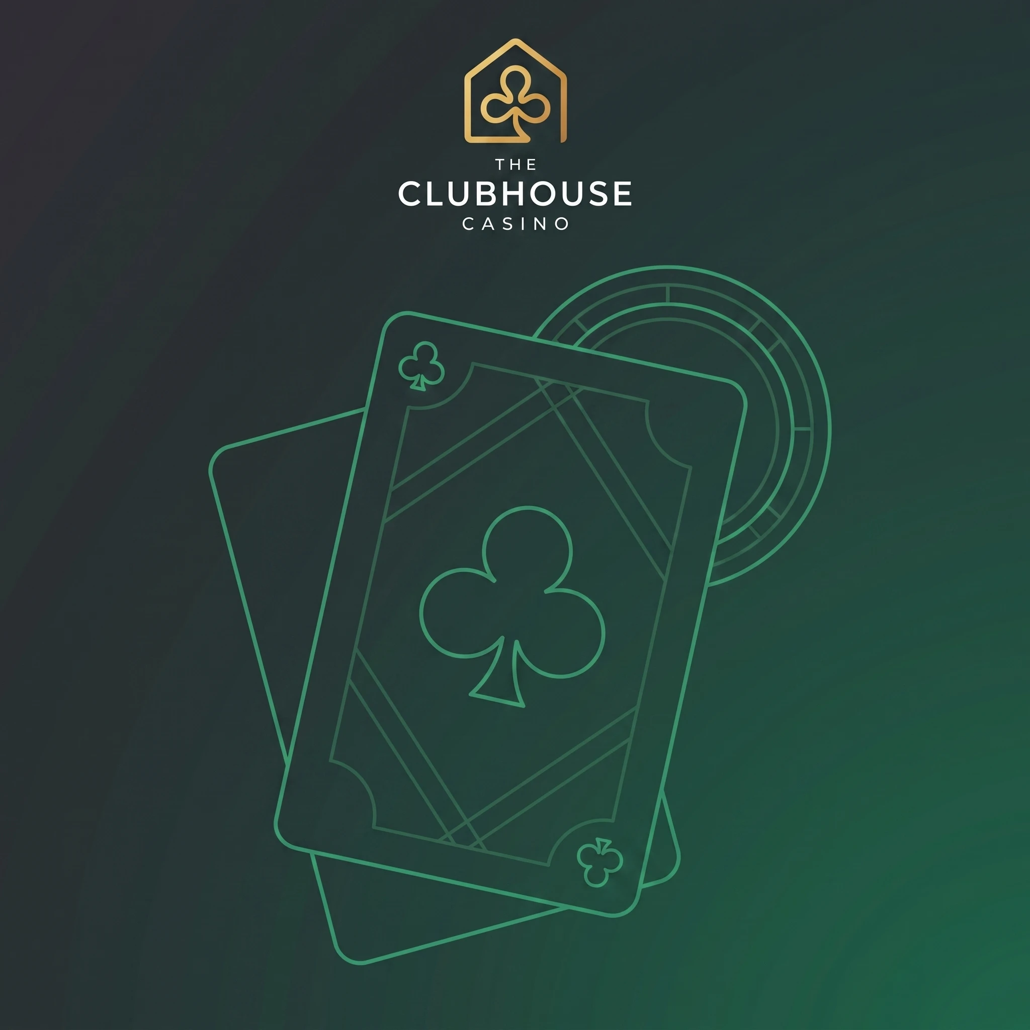 Clubhouse Casino welcome package card and chip