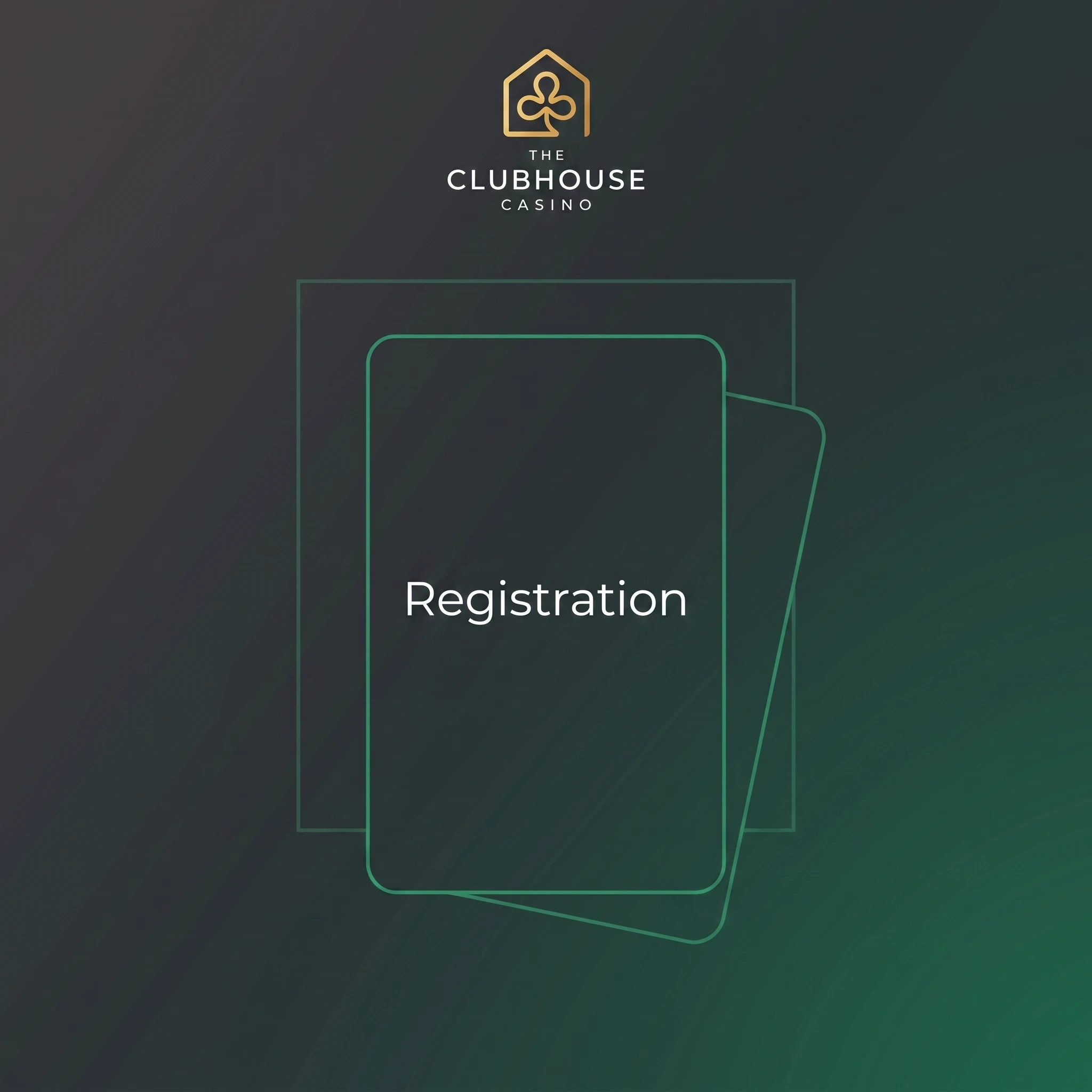 Clubhouse Casino account registration card
